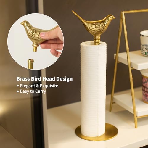Luxurious Gold Paper Towel Holder Countertop, Brass Paper Towel Holder - Image 5