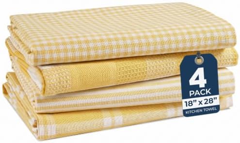 LANE LINEN Cotton Kitchen Towels Set, Quick-Drying Dish Towels by LaneLinen