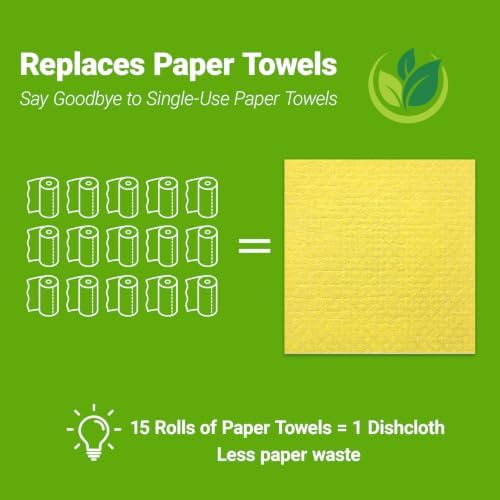 Swedish Dish Cloths for Kitchen, Ultra Absorbent Reusable Cleaning Cloths - Image 6