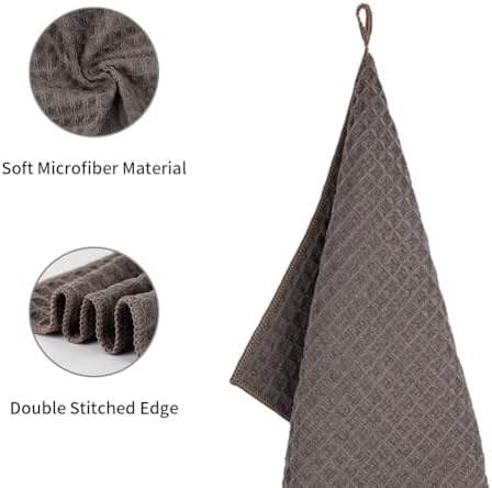 watchget 6 Pack Microfiber Espresso Barista Cleaning Towels, Light Brown - Image 3