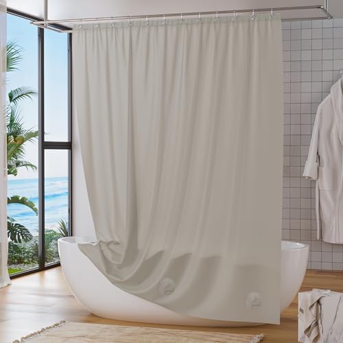 Titanker Shower Curtain Liner 72x72 Tan Shower Liner Lightweight PEVA Shower - Image 2