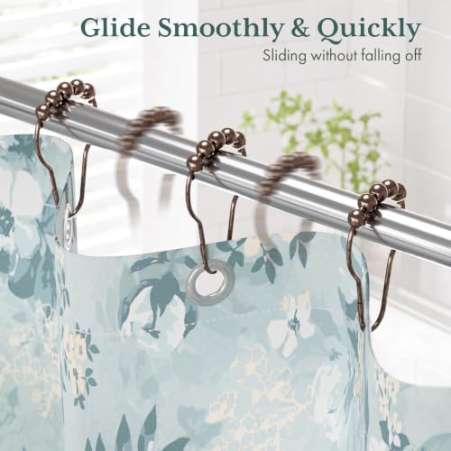 Bathway Shower Curtain Rings, Shower Curtain Hooks Bronze Shower Rings Rust - Image 6