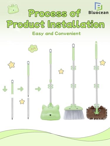 28'' Kids Mini Broom with Dustpan & Mop Set - Image 5