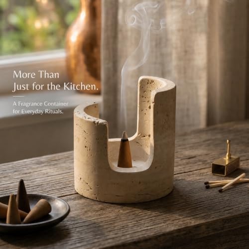 Travertine Sponge Holder, High-Low Airflow Stone Sink Caddy - Image 6