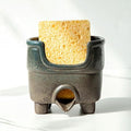 Ceramic Sponge Holder with Drainage，Farmhouse Sink Caddy by wowhalolo