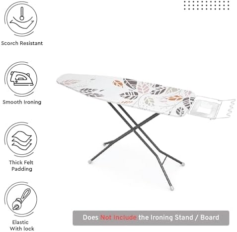 Encasa XO Ironing Board Cover and Pad, 4mm Felt 54"x15" - Image 2
