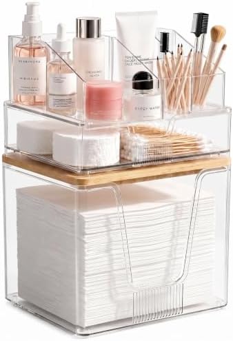 SPOSPO 3-in-1 Disposable Facial Towel Holder & Makeup Organizer by SPOSPO