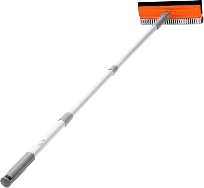 Eazer 46'' Professional Window Cleaner Tool, 2-in-1 Rotatable Squeegee by Eazer