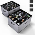 2 Pack Shoe Organizer for Closet, Foldable Fabric Shoe Storage Box by Unknown