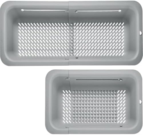 LASSHSWA Collapsible Colander for Kitchen, Over the Sink Strainer Basket for by LASSHSWA