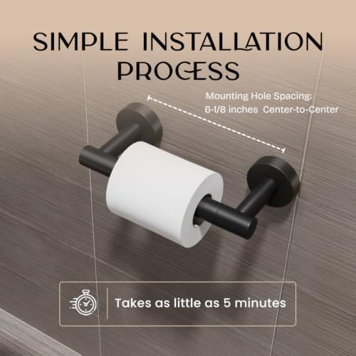 Day Moon™ Matte Black Toilet Paper Holder Wall Mount - Image 6