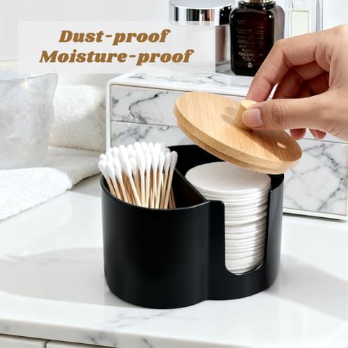 Qtip Holder Dispenser, Dual Compartment Cotton Swab Organizer - Image 7