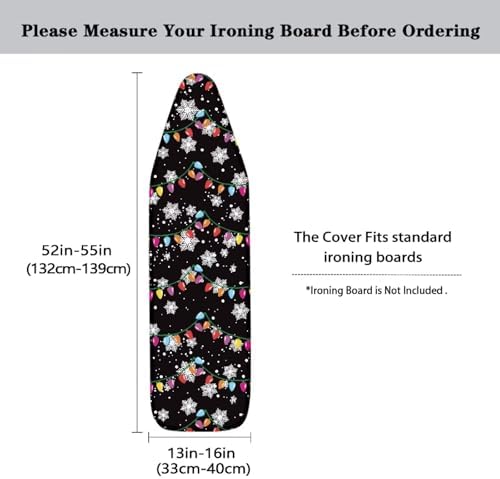 GLENLCWE Christmas Lights Print Ironing Board Cover - Image 3