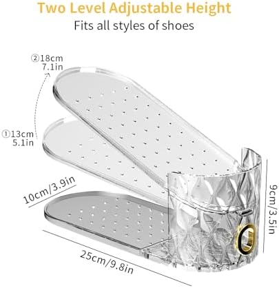 Shoe Slots Organizer, Adjustable 10 Pack Shoe Stacker - Image 2