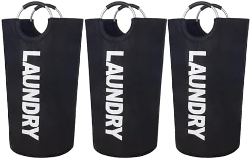 3 Pack 90L Laundry Basket, Waterproof Laundry Hamper, Dirty Clothes Hamper by foreorchid