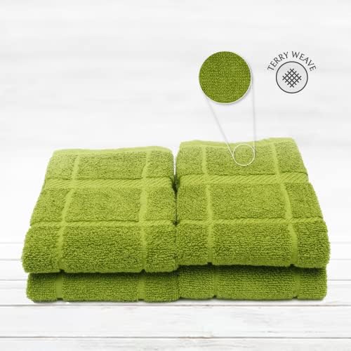 100% Cotton Terry Dish Towels, 4 Pack Plain, 16 x26 Inches, Super Soft and - Image 3