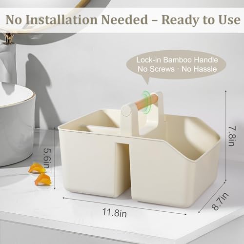 rejomiik Plastic Shower Caddy, Portable Basket - Image 3