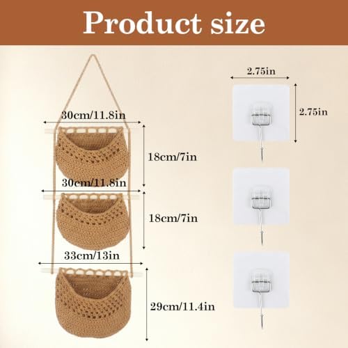 Klmnop 3-Tier Hanging Fruit Basket - Image 2