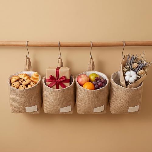 2PCS Small Wall Basket, Woven Wall Hanging Basket - Image 3