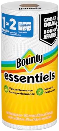 Bounty Essentials Paper Towels, 24 Double Rolls, Individually Wrapped by PGProfessional