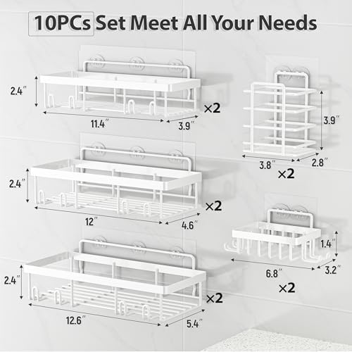 Liuoud 10 Pack Shower Caddy for Inside shower - Image 2