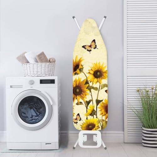 Butterfly Sunflower Ironing Board Cover Iron Board Cover Soft Stain Resistant - Image 4