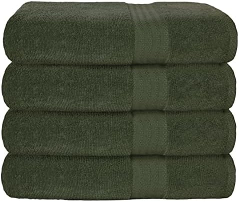 GLAMBURG Premium Cotton 4 Pack Bath Towel Set by GLAMBURG