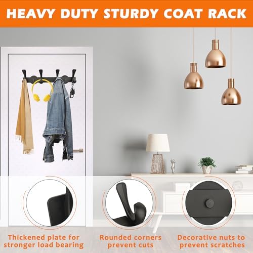 ULIBERMAGNET Strong Magnetic Double Hooks Rack, Heavy Duty Coat Magnetic Rack - Image 4