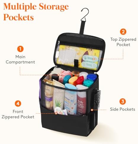 Lifewit Shower Bag Mesh Shower Caddy Portable College Dorm Room Essentials Tote - Image 4