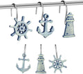 Amyhill 12 Pcs Nautical Shower Curtain Hooks Decorative Shower Curtain Rings by Amyhill