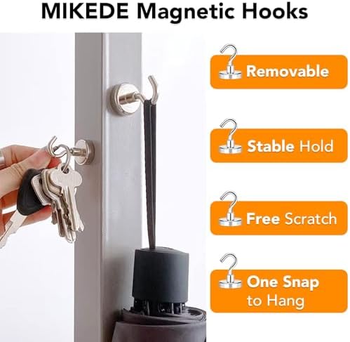 MIKEDE Magnetic Hooks 85Lbs Heavy Duty Magnets - Image 2