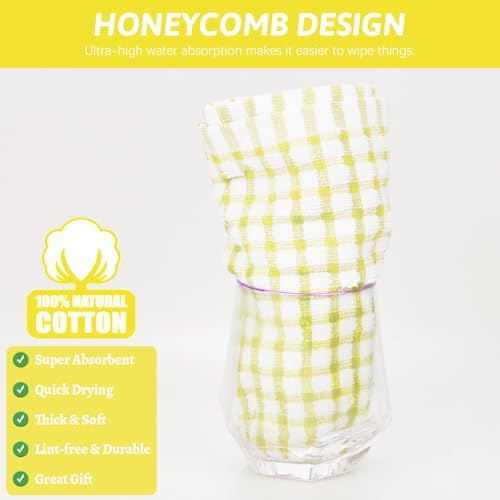 Nialnant 8 Pcs Kitchen Dish Rags, 100% Cotton Kitchen Towels - Image 4