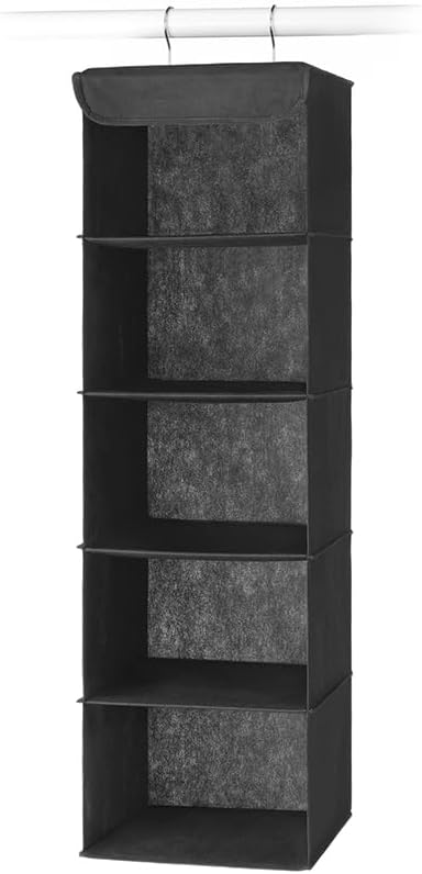Whitmor 5 Tier Shelf Hanging Closet Organizer, Hanging Shelves - Image 3