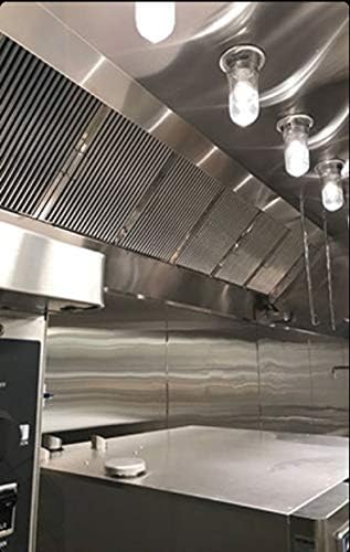Stainless Steel Commercial Exhaust Only Hood System, Includes Stainless Steel Exhaust Only Hood, Rooftop Exhaust Fan, and Roof Curb (9' Wall Exhaust Only Hood & Fan)