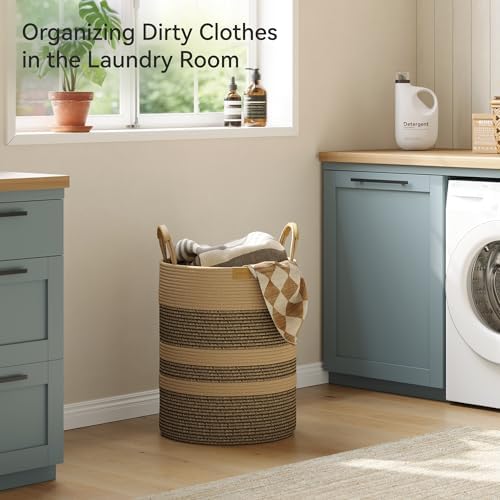 Nunsino 62L Striped Laundry Hamper - Image 2