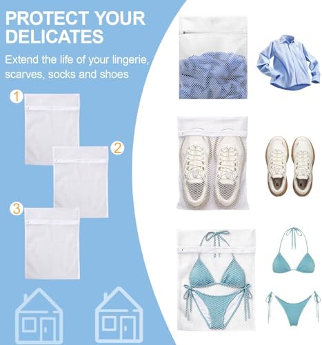 Honeycomb Mesh Laundry Bags 3 Pack, Durable Washing Bags - Image 5