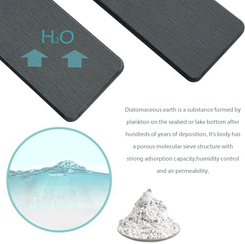 NiuYichee 2Pcs Stone Soap Trays Water Absorbing Diatomite Coaster - Image 5