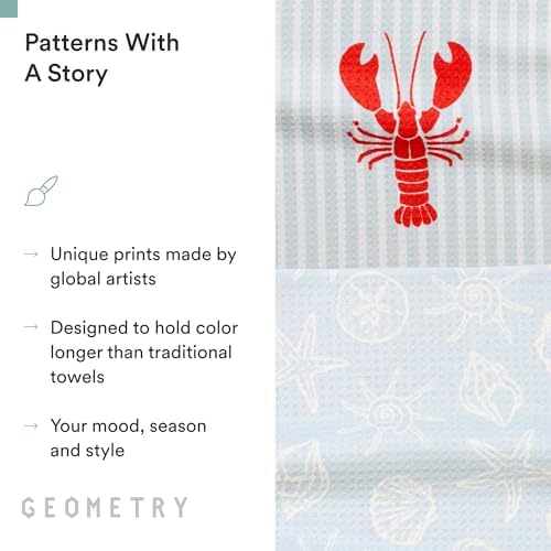 GEOMETRY Tea Towels – Spring & Summer Collection – Quick-Dry, Ultra-Absorbent - Image 5