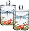 Dragonfly Flowers 2 Pack Qtip Holder Dispenser by Unknown