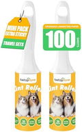 Mini Lint Roller 2 Pack for Pet Hair, 100 Sheets Total by Beitophomepet%60sfamily