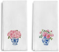 Blue and White Porcelain Chinoiserie Dish Towels Set of 2, 16x24 Inches by ColorfulLifeStartingwithYourCuteTowel