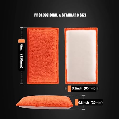 SPTA Car Interior Scrubbing Sponge, Microfiber Car Wax Applicator, Car Wash - Image 2