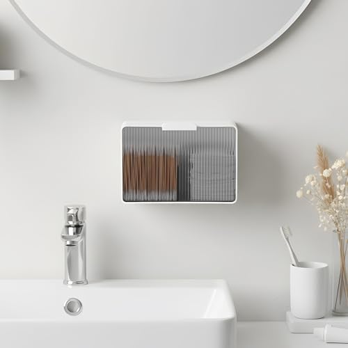 Wall Mount Qtip Holder No Drilling, Cotton Swabs Holder - Image 2