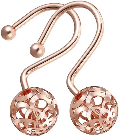 Gracelife 12Pcs Hollow Ball Shower Curtain Hooks Luxury Quality Rustproof by Gracelife