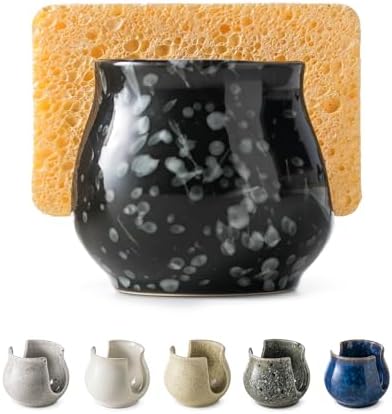 Zoeeker Kitchen Sponge Holder, Ceramic Dish Sponge Holder by LAUCHUH