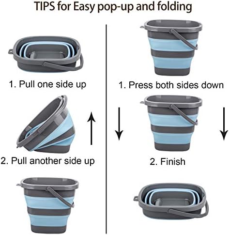 2 Pack Collapsible Plastic Bucket - Image 5
