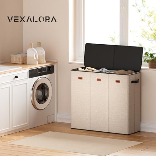 185L Laundry Hamper 3 Section, Laundry Hamper - Image 6