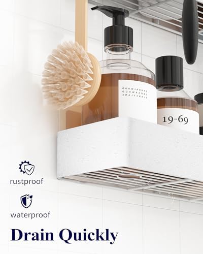 Kitsure Shower Caddy Adhesive, Stylish Shower Organizer - Image 5