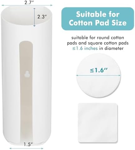 Cotton Pad Holder, Wall Mounted Cotton Rounds Dispenser - Image 3