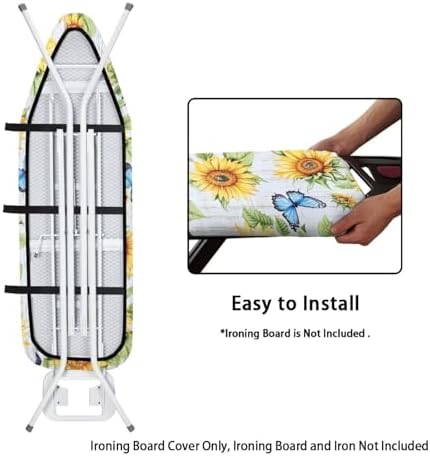 Butterfly Sunflower Ironing Board Cover, Soft Ironing Board Pad Covers - Image 4